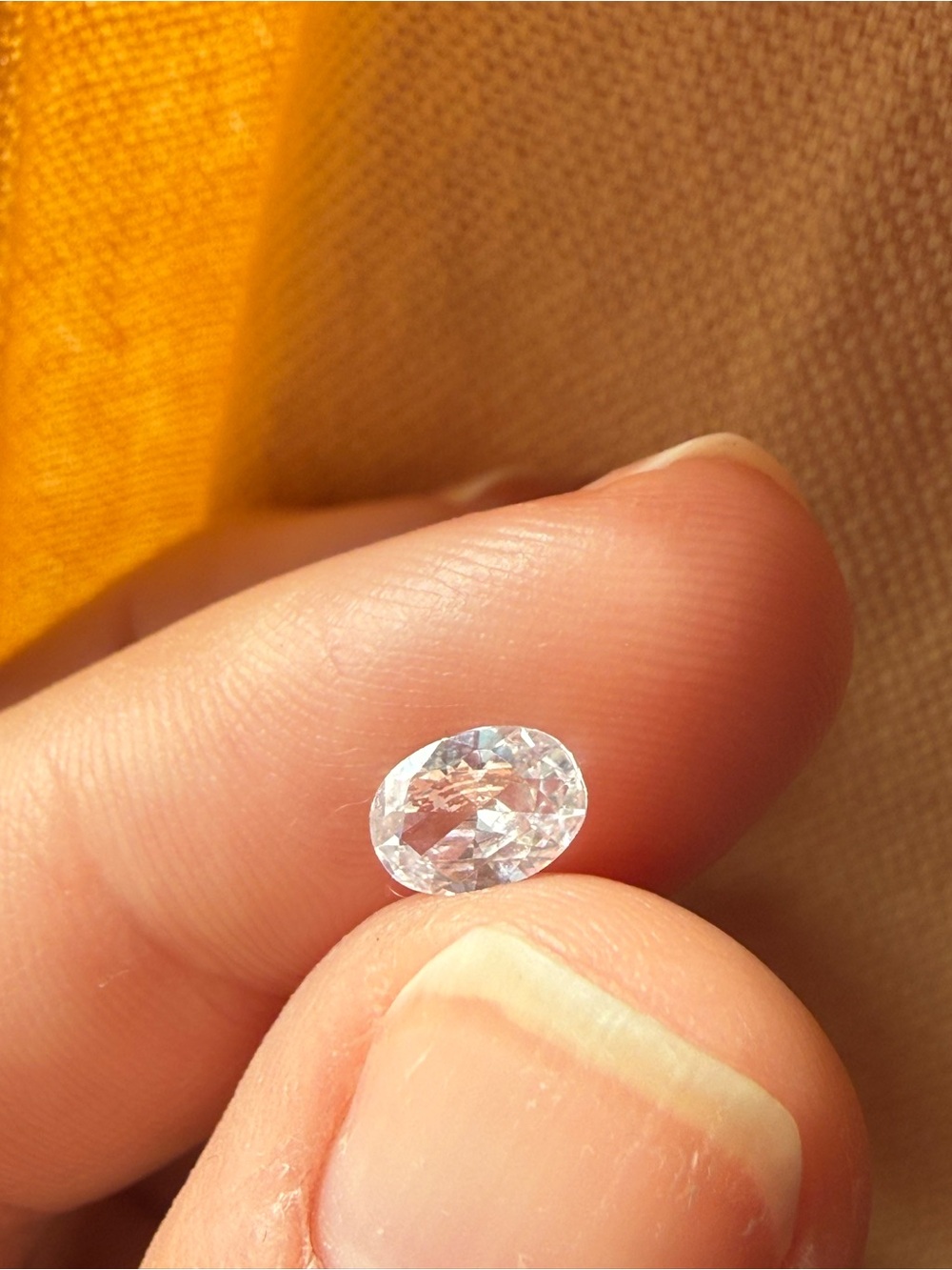 Cubic zirconia loose gemstone 5x7mm
